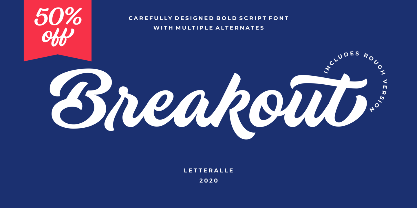 Пример шрифта Breakout Regular